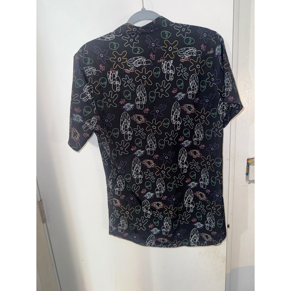 Molokai Surf Co UFO Alien Psychedelic Button Up Shirt Men's Small Festival - Picture 4 of 9